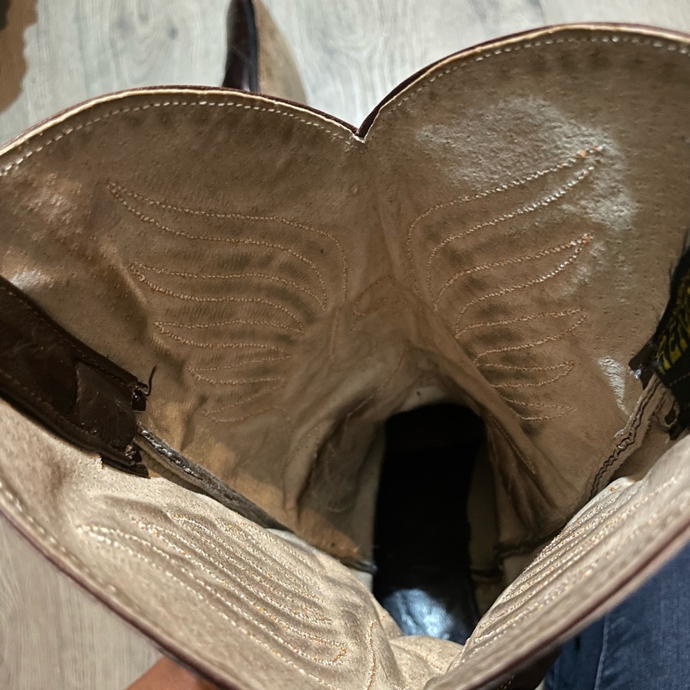 Brown Leather Cowboy Boots - Picture 5 of 8